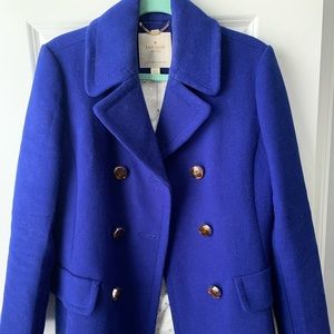 Kate Spade Bow Back Royal Blue Coat